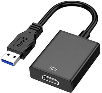 Brightium USB 3.0 till HDMI-adapter, hane till hona, hög hastighet, video- och ljudkompatibel, perfekt för enhetsanslutningar till skärmar.