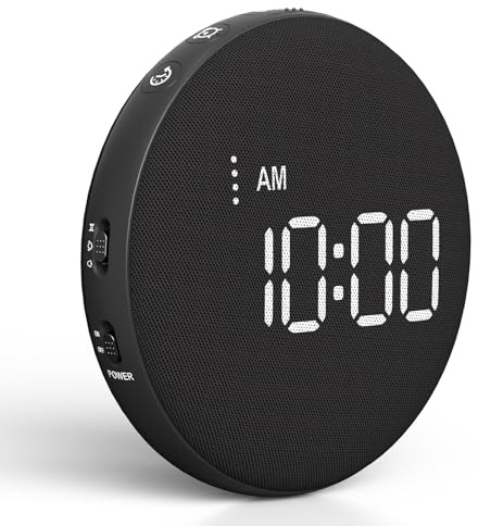 Gianna Vibrating Alarm Clock for Heavy Sleepers - 110dB Loud Alarm Clock, 3 Wake Modes, Auto-Dimming, Rechargeable Battery Operated Bed Shaker for Bedroom and Travel