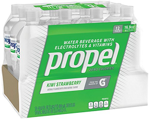 Propel, Kiwi Strawberry, Zero Calorie Sports Drinking Water with Antioxidant Vitamins C & E, 16.9 Ounce Bottles, 24 Count