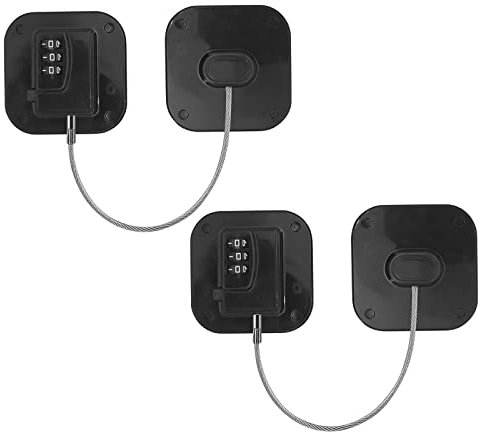 Beowanzk 2er Set Kindersicherung für Schrank und Schubladen,Fenstersicherung Kinder Ohne Bohren,Schubladensicherung Baby,Kühlschrank Schloss,Kühlschrankschloss,Schrankschloss Schubladen Sicherungen