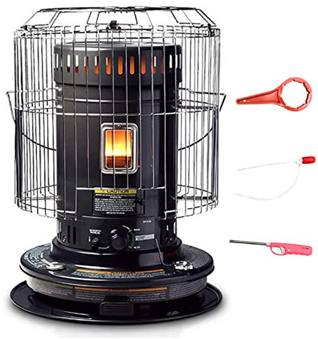 Chauffage à Pétrole 7.8L pour L'Intérieur et L'Extérieur, Four a Petrole sans Électricité pour La Maison,Le Patio,La Urgence,Efficace Poele a Petrole Camping,avec Extincteur Automatique,Noir