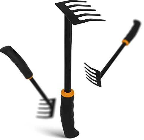 Rastrillo de jardín De Mano Ancho De Plantas Pequeñas Trabajos De Plantación Pala De Jardín Pala De Flores Mango Antideslizante Acero De Calidad Herramientas De Jardín