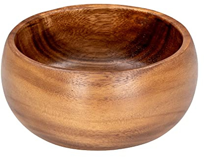 levandeo Schale Holz 15cm rund Akazienholz Tischdeko Natur Braun Schüssel Bowl Dekoschale Dekoration Küchenschale Aufbewahrung Obstschale Müslischüssel