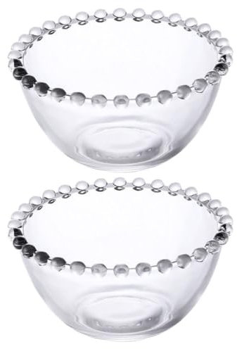 IMIKEYA 2pcs Glass Dipping Bowls 75ml Small Clear Condiment Bowls Decorative Dessert Serving Bowls Reusable Mini Mixing Dish for Sauce Spices Sauce Ice Cream Appetizer