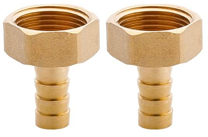 2 st mässingshullingslangfäste, 3/4 tum BSP hongänga taggad slang röranslutningsadapter, trädgårdsslang koppling för bränsle luftgas vattenolja (12 mm)