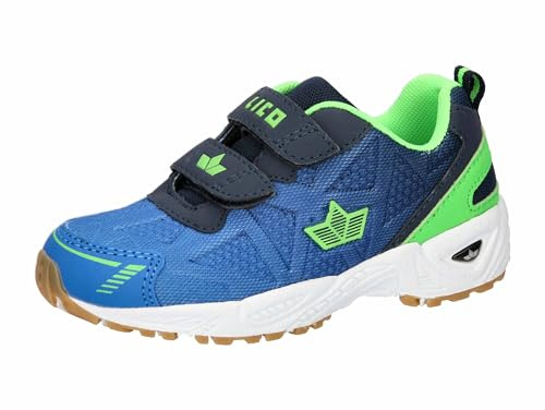 Lico Zapatillas de Deporte Unisex para niños Flori VS, Azul/Marino/limón, Talla 26 EU, Azul Marino., 26 EU