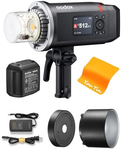 GODOX AD600BMII AD600 BM II 600 W Flash Bowens Mount Flash Speedlite per esterni, 2,4 G Wireless TTL 1/8000 s HSS, 0,01-1,9S Tempo di riciclaggio, 40 W, Luce di modellazione