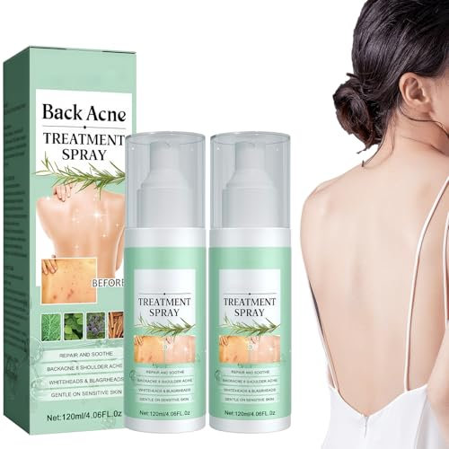 Spray a Base di Erbe per Acne della Schiena - Pulizia Profonda per il Corpo, il Petto, le Spalle e la Schiena - 2 Pezzi