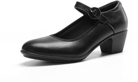 DREAM PAIRS Zapatos de tacón Cerrados para Mujer.,Size 40,Negro,DWUMPU2549