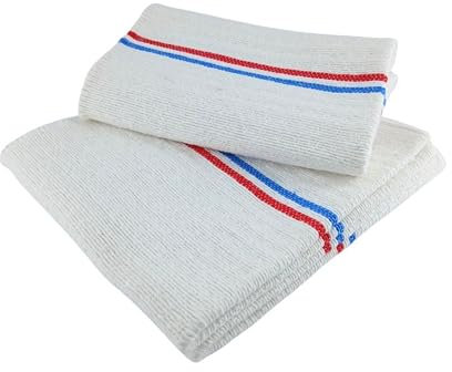 LNT France - Lot de 3 Serpillières gaufrées blanches Fabriquées en France - résistance exceptionnelle- 60x100 découpable en 60x50. Polyvalentes pour laver, nettoyer, essuyer, éponger tous types de sol