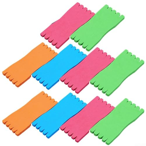 Juego de 10 tablas de bobinado de espuma de esponja para la prevención de la línea y sujeción de anzuelos, 30 x 8 cm, ligeras y funcionales (7 x 18 cm)