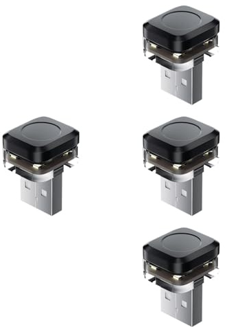 Ronyme 4 luces LED de ambiente USB para coche, miniluz nocturna LED, iluminación ambiental profesional de repuesto para teclado y hogar.