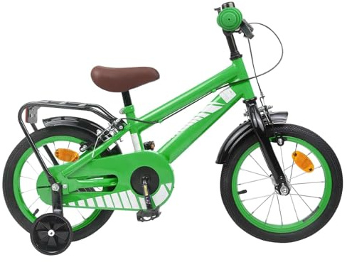 Ziaphsol Barncykel Tum Himmelsblå av stål med fälgbroms, ram och gaffel, sadel, däck och pedaler för upp till år, med klocka och stativ