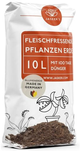 Fleischfressende Pflanzen Erde 10 L - Karnivorenerde - Frisch abgefüllt für Venusfliegenfalle, Sonnentau & andere fleischfressende Pflanzen - Erde für fleischfressende Pflanzen - Carnivoren-Erde
