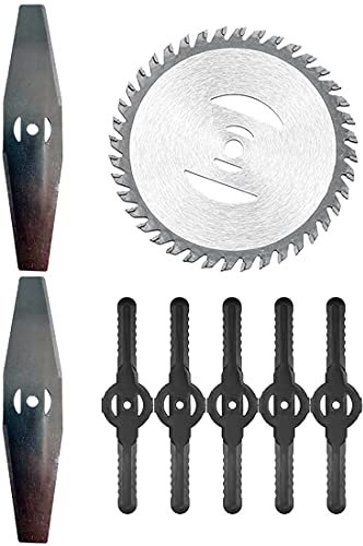 Cordless Lawn Trimmer, Lawn Scythe, Electric Brush Cutter, Lawn Mower with 24V Rechargeable Lithium Battery And Charger, 90Cm-120Cm Telescopic Rod 90 ° Rotatable Trimmer Head, Weed Cutter,Ersatzmesser