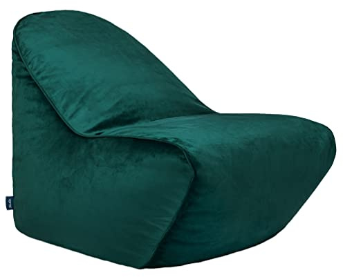 Loft 25 Sedia a Sacco per Interni 100x80cm, Poltrona Sacco da Gioco per il Salotto Degli Adulti, Leggera Bean Bag con Maniglia di Trasporto, Ergonomico Pouf Sacco (Foresta, Tessuto Velluto)