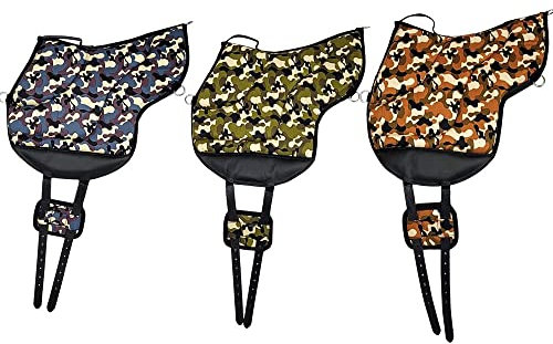 A&M Reitsport Reitpad, Bareback Pad, baumloser Sattel 1102, Camouflage, Neu, Farbe:Blau