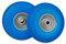 Relaxdays Schubkarrenrad 3.00-4, 2er Set, PU Vollgummi, Stahlfelge, pannensicheres Sackkarrenrad, 100 kg, grau/blau