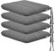 HOBBYGARDEN Set 4 Outdoor & Indoor Sitzkissen 50x43 cm Graphit | Wetterfeste Sitzpolster für Gartenstühle, Palettenkissen, Liege & Balkon | Bequeme Outdoor Kissen Gartenmöbel