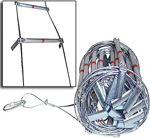 Portable Rope Ladder Portable Fire Escape Ladder 2-3 Storey Homes Foldable Fire Escape Ladder, with Extra Wide Treads, Fire Emergency Escape Ladder, Fire Safety Ladder(Size : L 1.2m)