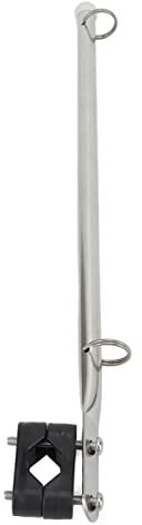 Yosoo Health Gear Mât De Drapeau, Barre De Drapeau Réglable en Acier Inoxydable 390mm Barre De Drapeau avec Clips pour Bateaux, Yachts, Voiliers, Hors-Bord, Yachts, Bateaux De Pêche