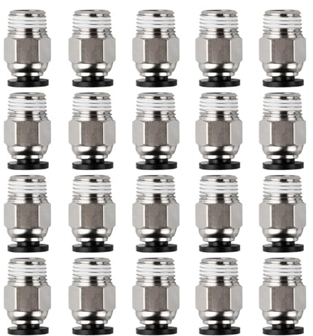 20 stycken PC4-M10-kontakter, PC4-M10 rak pneumatisk koppling