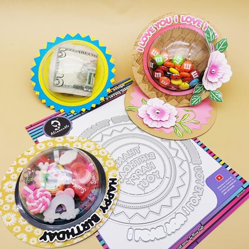 JBQUEEN Shaker Card 20pc Half Ball Dome, Metal Die Cutting for Scrapbooking-die-cuts, 3.66x2.75 inches, Arts & Crafts from Alina Crafts