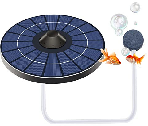 SMELEYOU Pompa aeratore solare per laghetto, aeratore per laghetto galleggiante per esterni, ossigenatore per laghetti, pompa ad aria per laghetti, accessorio da giardino esterno
