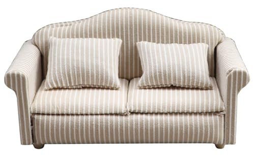 1/12 Puppenhaus Sofa Miniatur Sofa Couch Miniatur Sessel Puppenhaus Möbel Zubehör Realistische Miniatur Puppenhausmöbel Sichere Miniaturmöbel Für Puppenhaus Kinder