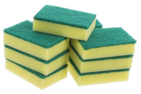 LAPYAPPE 100pièces Éponge De Cuisine Non Rayante Outils De Nettoyage Efficaces pour Vaisselle Salles De Bain Et Ménage Éponge Multi-Usage avec Technologie De Nettoyage Nano