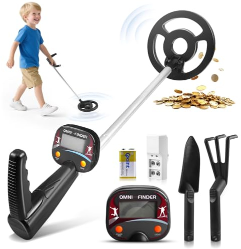 Nastopee Detecteur de Metaux Enfant, Écran LCD et Disque de Recherche Étanche Longueur Réglable Metal Detector Professionnel Détecteurs de Métaux Haute Sensibilité pour Enfants ou Débutants