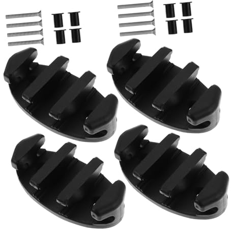 SUPVOX 4 Soportes para Amarre De Barco Cornamusas para Línea De Barco Cornamusas para Montaje En Riel Cerraduras para Cuerda De Kayak Abrazaderas