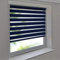 Sonnenschutz-HH - Doppelrollo Klemmfix ohne Bohren Vario Seitenzug Duorollo AUSSENMAß Breite 85 x 220 cm Höhe - dunkelblau