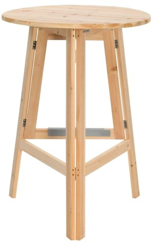 vidaXL Tannenholz Bartisch Bistrotisch Stehtisch Holztisch Klapptisch Partytisch Biertisch Esstisch Küchentisch Gartentisch Tisch Klappbar 78 cm