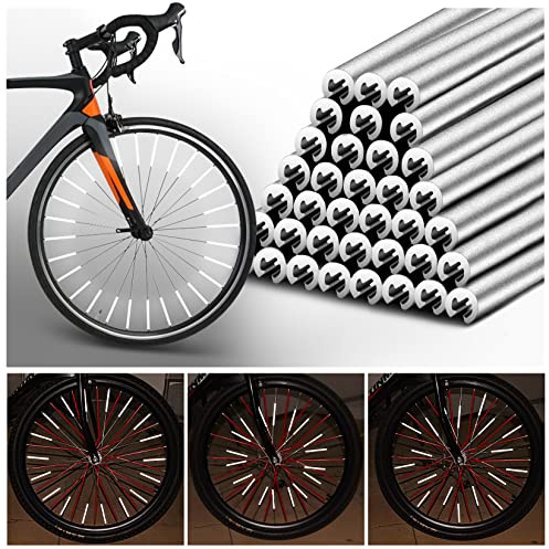 PSLER 72 PCS Spokes Reflectors - Spoke Skin Spoke Covers Trim Wrap Cover Decoration Protector Pipe Motorcycle Motocross Pit Dirt Bike