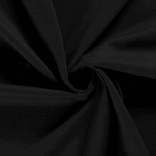 Romanit Jersey Meterware - Punta di Roma - Viskose Jersey schwer - Stoff für Reiterhose/Leggins - Stretchstoff *Ab 50 cm x 152cm, Farbe: 069 schwarz