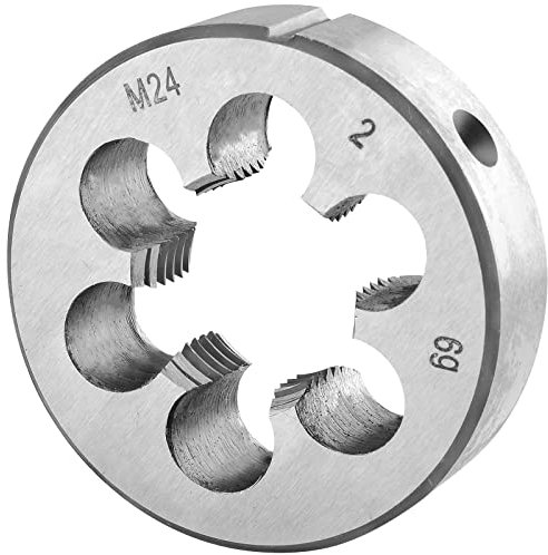 Burkit Metrische M24 x 2 runde Gewindeschneideisen, M24 x 2,0 Maschinengewinde, Rechtshänder