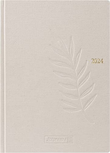 BRUNNEN Tageskalender Modell 736 2024 1 Seite = 1 Tag Blattgröße 10 x 14 cm hanf