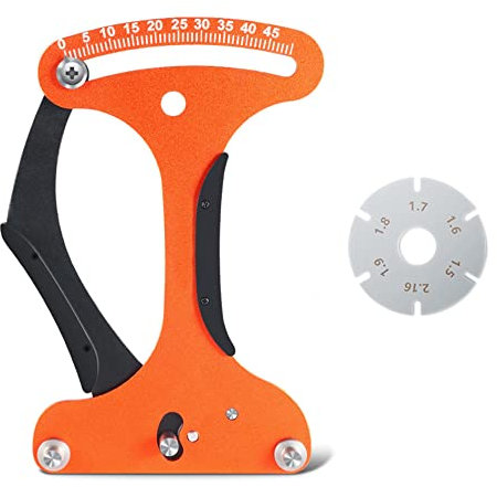 Fahrradspeichen Tension Speichenspannungsmesser Fahrrad Speichenspanner Einstellwerkzeug Fahrradspeichen Tension Meter mit Speichenschlüssel für Fahrradspeichenspannung testen (1 Stück: Orange)