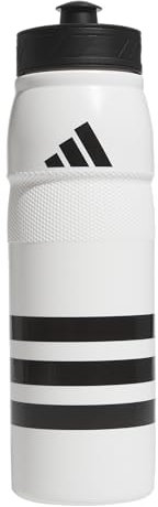 adidas 750 ML (28 oz) Stadium Refillable Plastic Sport Water Bottle, White/Black/Black/2, One Size