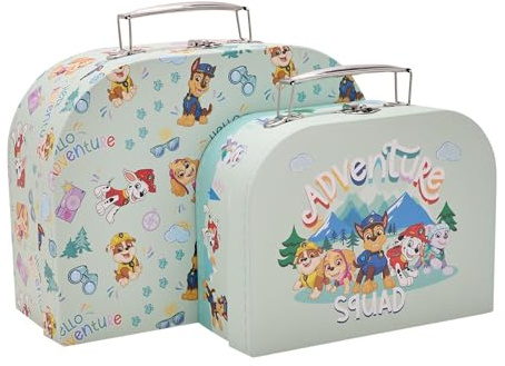 Widdop Paw Patrol Set mit Zwei Aufbewahrungskoffern, verschachtelt, für Kinder, dekorative Geschenkbox, Stabiler Karton