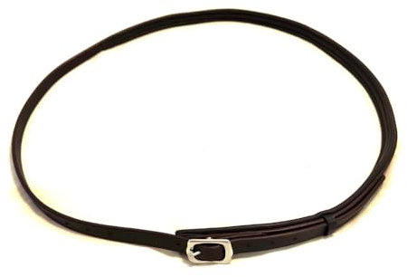 Leder Halsring Halsriemen Flach für Pferde verstellbar gepolstert Farbe Braun