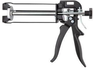 VERLINGER Prensa De Cartuchos 2K Pistola De Cartucho Doble Cartucho Para Adhesivos Epóxicos Relación De Empuje 26:1 250 ml Aluminio Acero Negro Pro