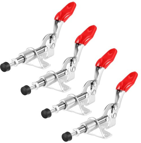 Lot de 4 pinces à levier de genou - Outil manuel - Pince verticale antidérapante - Outil de serrage rapide - Pour machines, menuiserie, soudage