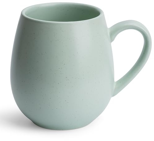 Happy Lemuro Teetasse Groß - 550 ml - Kaffeetasse Groß - Jumbotasse - Große Teetasse - XXL Tasse - Kaffeebecher, Teebecher - Große Tasse für Tee, Kaffee, etc. - Matt, Pastelltürkis
