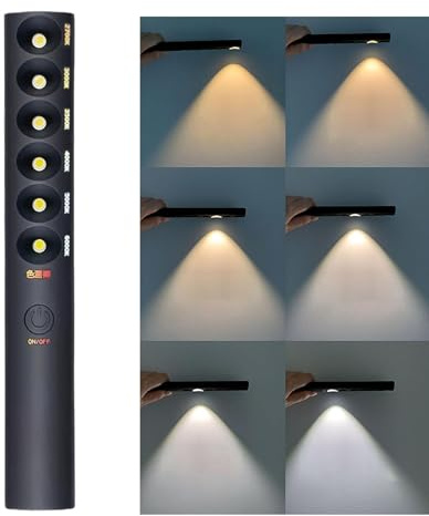 Color Temperature Lamp, Photography Light Stick, Portable Wand, 2700K–6000K Range, 9.25x0.91x0.91 Inches, 6 Adjustable Modes, for Live Streaming, Video, Content Creation