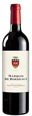 MARQUIS DE BORDEAUX - Grand Vin de Bordeaux - Vin Rouge - 2021-13,5% Alcool - Bouteille 75 cl
