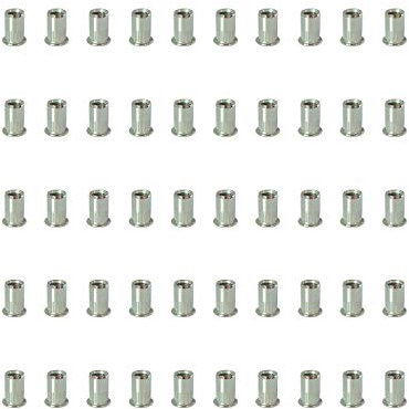 50 pièces écrou à sertir en Inox (304) M4 M5 M6 M8 M10 tête plate avec rayures verticales, avec fiche technique