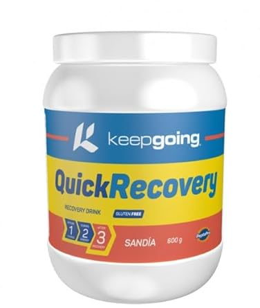 Keepgoing Quick Recovery Bebida Recuperadora en Polvo Sabor Sandía | Recuperador Muscular para Deportistas | Recovery Drink | Recovery Ciclismo | Recuperador Muscular Running | 600 g