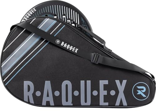 Raquex Enigma Custodia Padel - Protettiva Imbottita per 1 Racchetta - Nera, per Uomo e Donna - Scomparto accessori interno